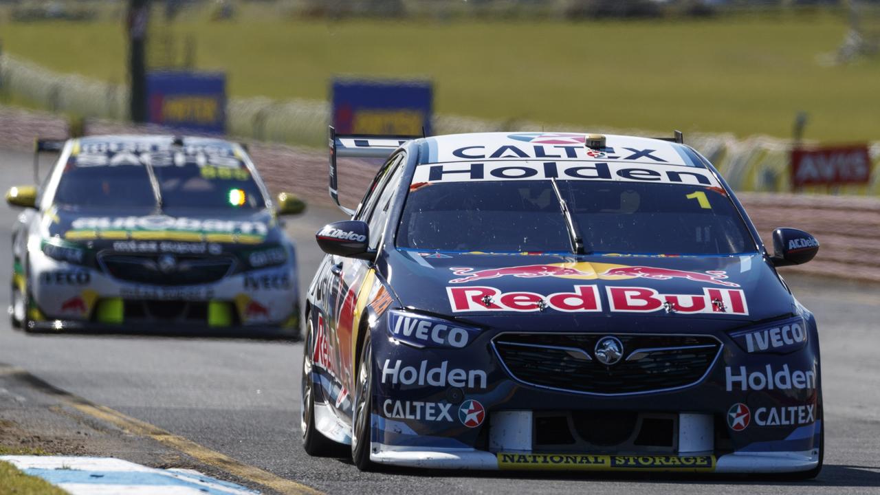 Jamie Whincup and co-driver Paul Dumbrell win the RABBLE.club Sandown 500 event 12 of the Virgin Australia Supercars Championship, Sandown Raceway, Victoria. Australia. September 14th-16th 2018