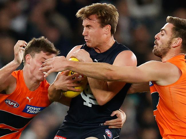 The Blues are set to re-sign Lochie O’Brien. Picture: AFL Photos/Getty Images