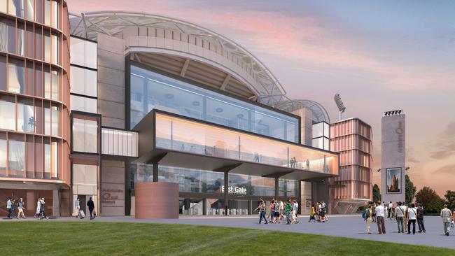 The proposed hotel for the east gate of Adelaide Oval.