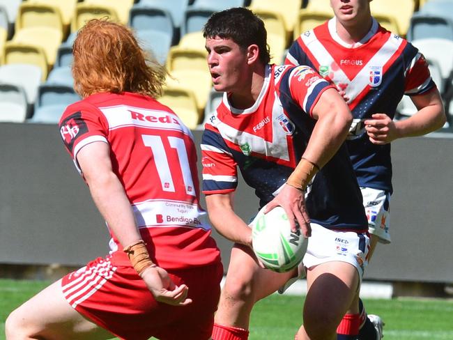 St Patrick's lock forward Kayne Smith in action during the Phil Hall Cup final against Palm Beach Currumbin. Picture: Matthew Elkerton