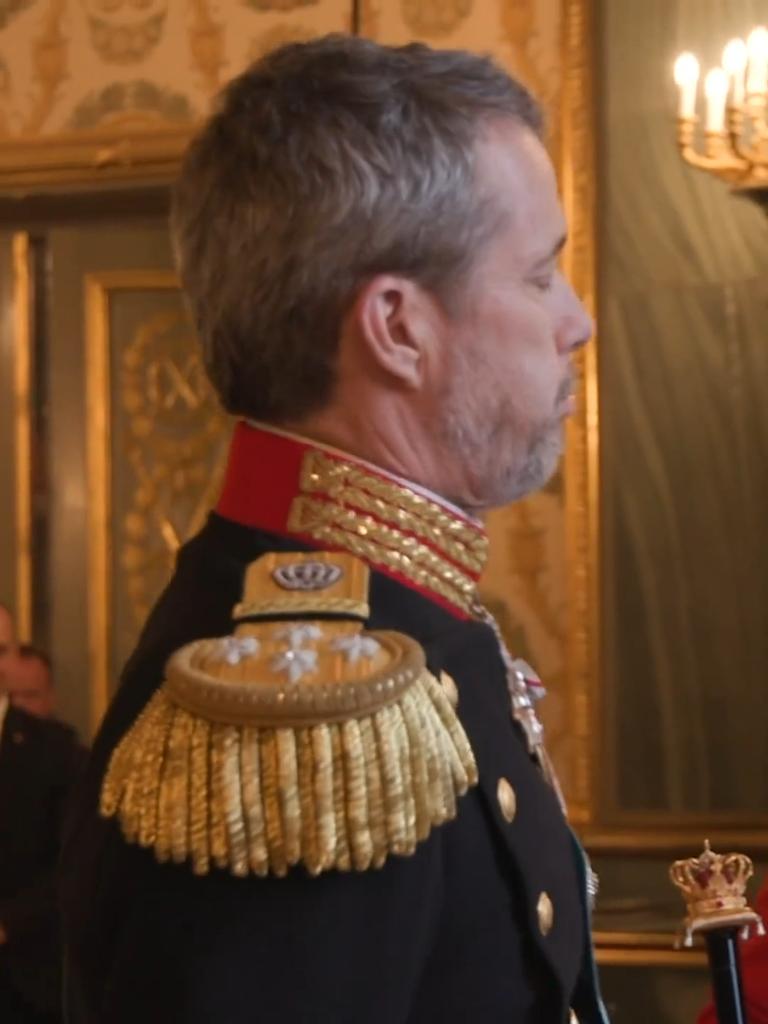 King Frederik takes a breath before he enters the balcony. Danish Royals. Picture: D2/Kongehuset