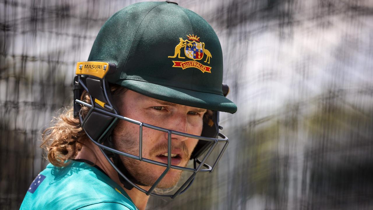 Australia's Will Pucovski is in doubt for the Ashes after being struck in the head. Photo: AFP