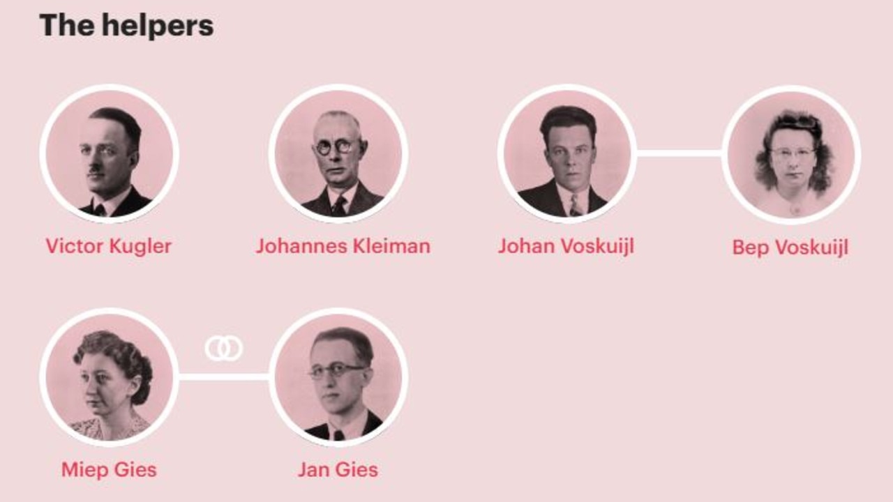 The men and women that helped the eight people who hid in the Secret Annex. Picture: Anne Frank House