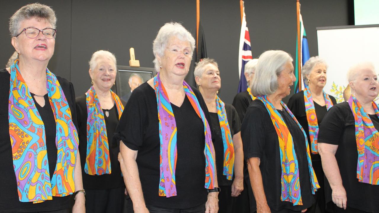 The Rhythms of the Reef choir gave a stirring performance at the 2024 Australian Citizenship Ceremony including the Australian National Anthem, Waltzing Matilda and I Am You Are We Are Australian.