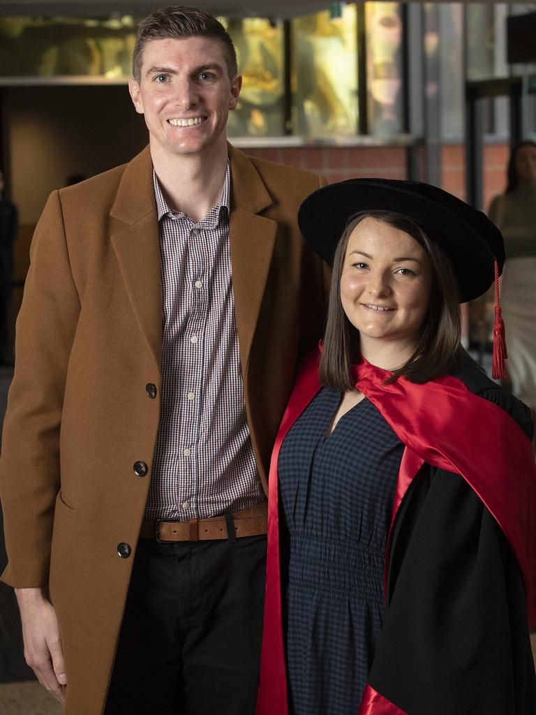 UTAS Graduation at the Hotel Grand Chancellor Hobart, Joshua Taylor and Dr Olivia Holloway both of Hobart. Picture: Chris Kidd