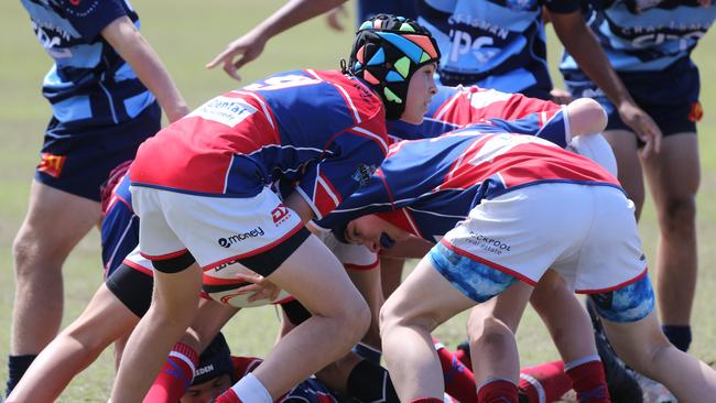 Action galleries of the junior rugby union grand finals, match played at Surfers Paradise Home Ground. Helensvale Hogs Vs Surfers Paradise Dolphins under 13s division. Picture Mike BatterhamAction galleries of the junior rugby union grand finals, match played at Surfers Paradise Home Ground. Helensvale Hogs Vs Bond Uni Pirates under 14s division. Picture Mike Batterham
