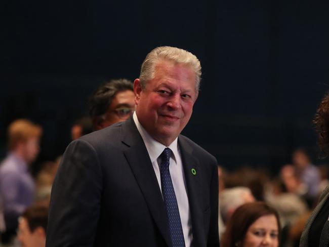 Climate change and economics: Al Gore and Annastacia Palaszczuk. Pic Annette Dew