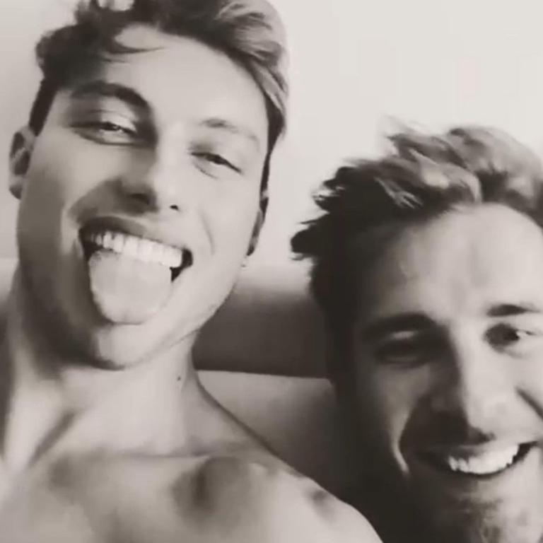 Kurt Roberts (left) and Hugh Sheridan have split.