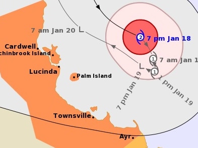 TROPICAL CYCLONE FORECAST TRACK MAP