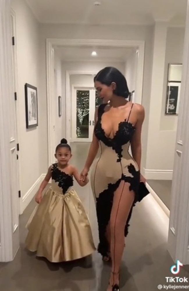 Kylie Jenner and daughter Stormi, 4, match in Mugler gowns for Christmas |  news.com.au — Australia's leading news site