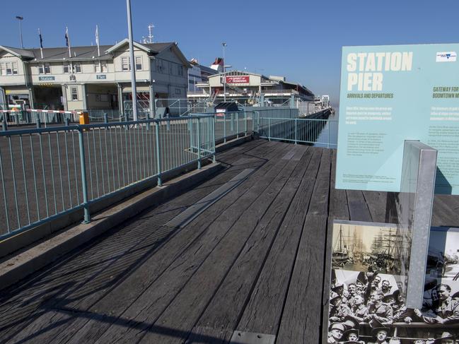 The conditions of Station Pier are a disgrace. Picture: Andy Brownbill