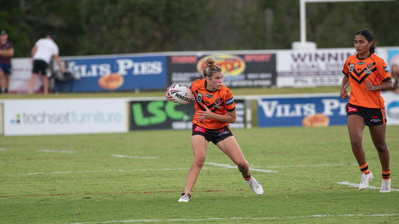 Kaylah Moloney. Brisbane Tigers' Harvey under-19 girls in action. Picture courtesy of Dylan Fernley Media.