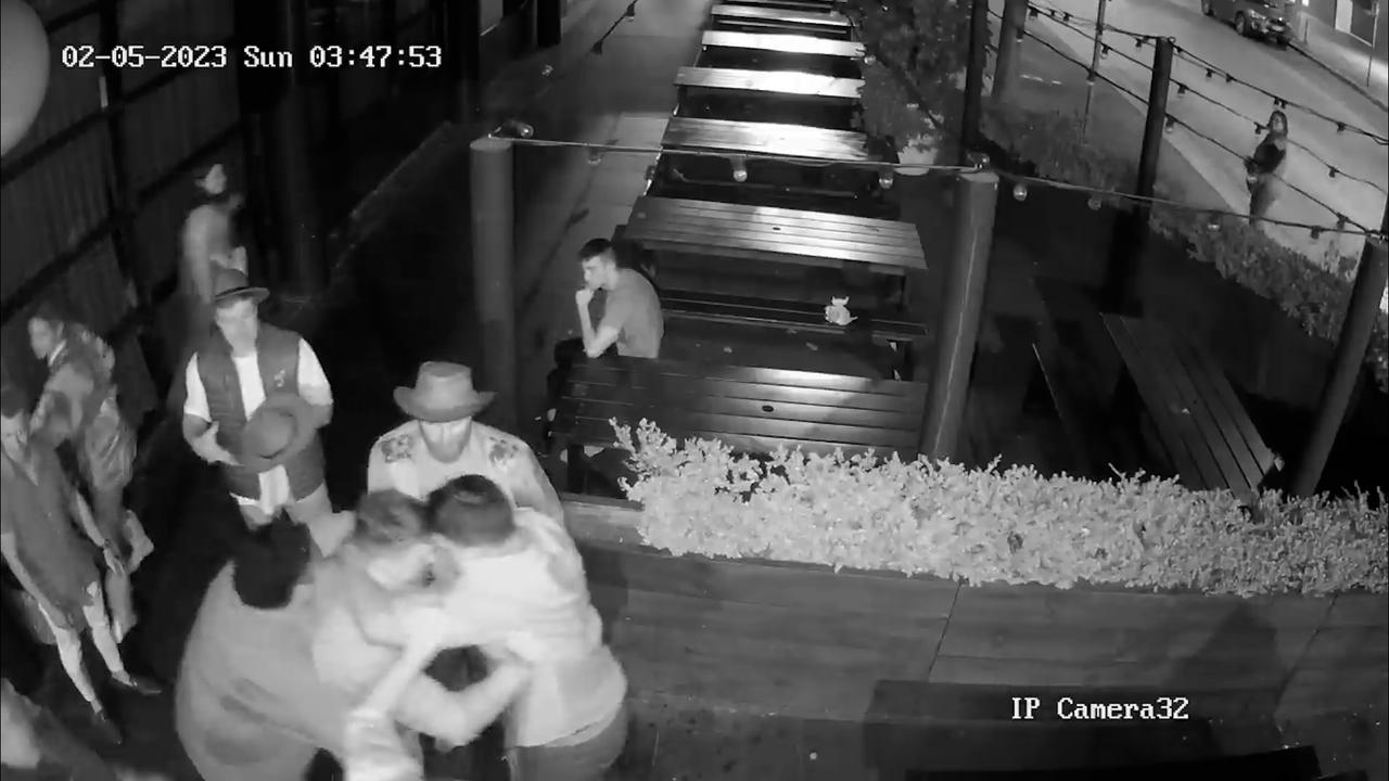 Security camera footage of the incidents involved in Jack Wighton and Latrell Mitchell's court hearing.