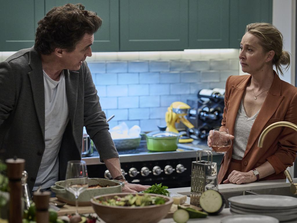 Matt Day and Asher Keddie seen in a scene from the popular show.