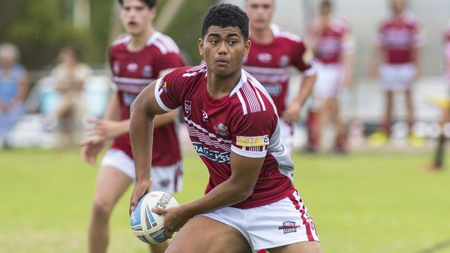 Karl Oloapu playing for Redcliffe Dolphins in 2021. Picture: Kevin Farmer