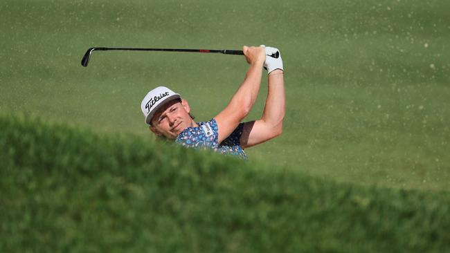 Cameron Smith of Australia plays a shot on the 15th hole during the second round of the Memorial Tournament presented by Workday at Muirfield Village Golf Club on in Dublin, Ohio.