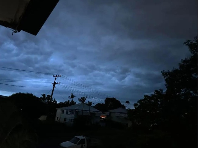 Storm clouds over Rockhampton on Saturday night. Picture: Ashley Plane