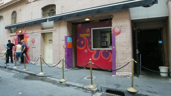 The front of the Bubble Nightclub.