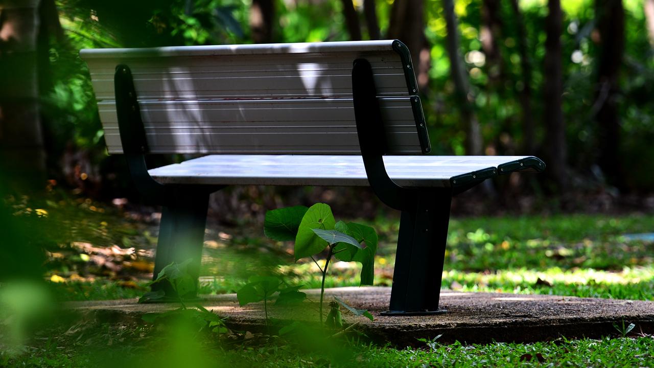 The woman was unconscious on a bench near Burwood train station.