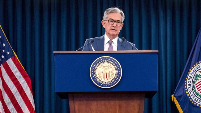 Federal Reserve chairman Jerome Powell. Picture: AFP