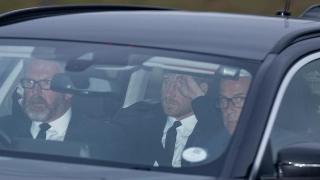 8 September 2022.Aberdeen, Scotland, Thursday, 8 September 2022 Royal Family on the way to Balmoral as the Queen is under medical supervision.In the car Prince HarryCredit: GoffPhotos.com Ref: KGC-492**No UK Sales**