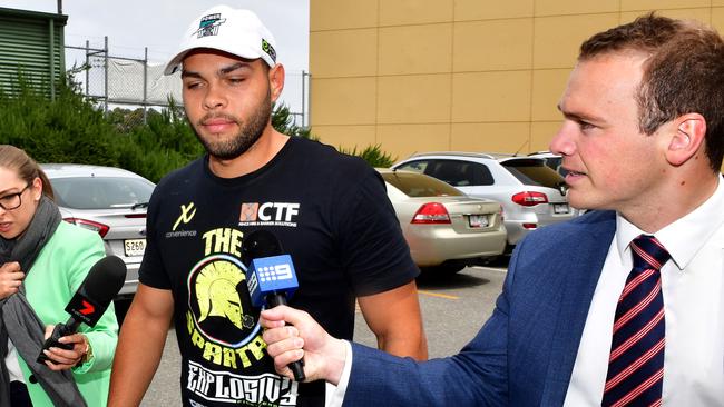 Jarman Impey faces the media following last year’s incident. Picture Mark Brak