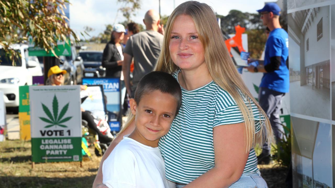 Melissa Quagliaro and her eight-year-old son Maison. Picture: Alison Wynd.