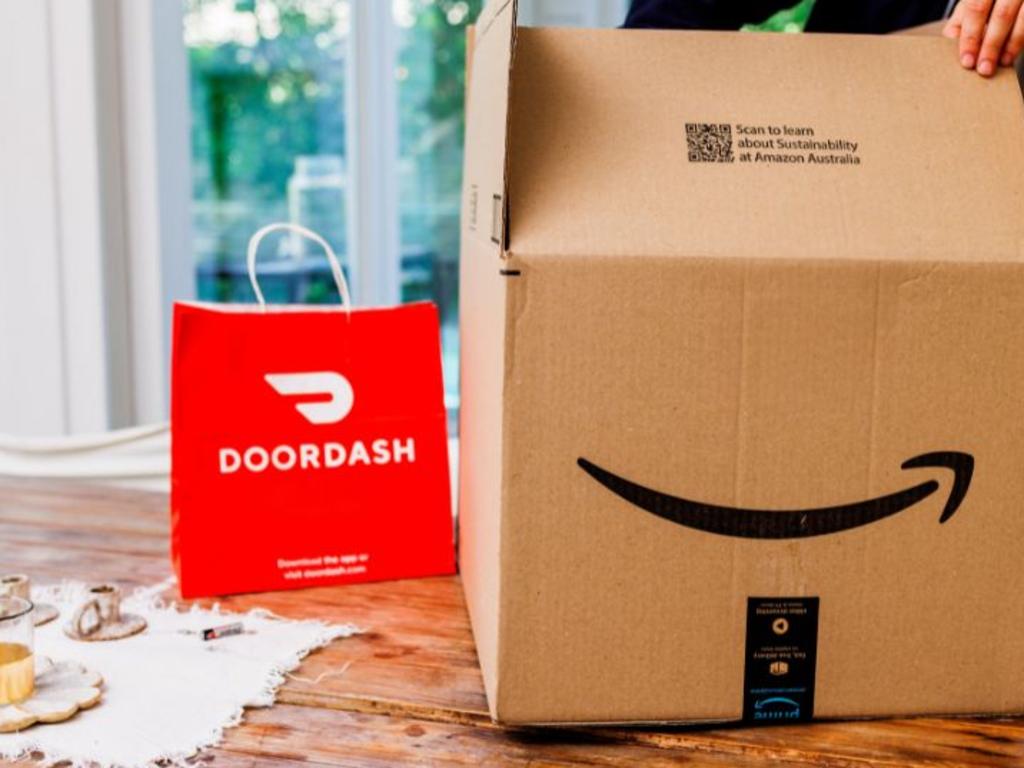 All the best deliveries come from Amazon Australia and DoorDash, especially when they arrive free of charge. Picture: Amazon Australia