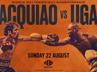 Pacquaio v Ugas LIVE from Las Vegas
Sunday, August 22 from 11.00am AEST