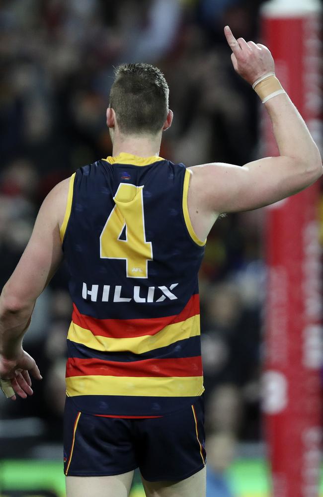 Josh Jenkins after kicking the winning goal, which he later admitted he thought hit the post. Picture: SARAH REED