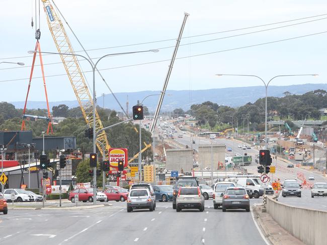 The Darlington upgrade project. works under way in Adelaide's south.