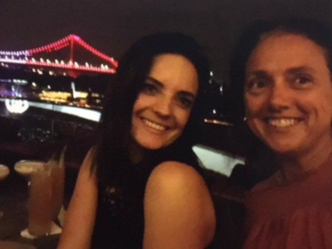 MP Emma Husar with her friend Fordy Trace in Brisbane, where they watched a Bruno Mars concert.