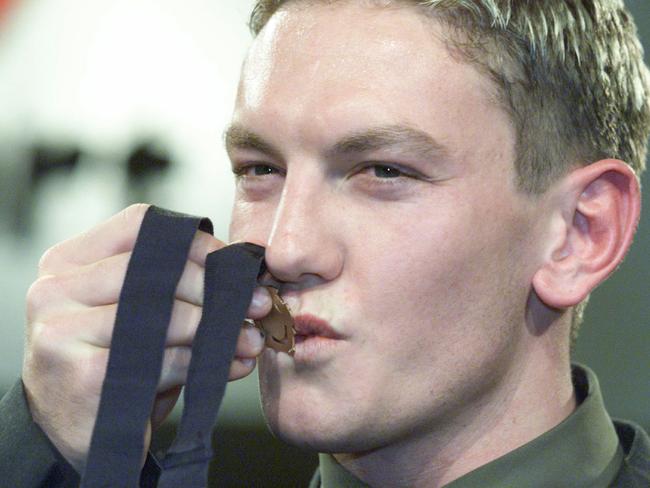 2000: Melbourne’s Shane Woewodin with his Brownlow Medal. Picture: NewsCorp. <a href="http://www.heraldsun.com.au/entertainment/brownlow-red-carpet" target="_blank">MORE BROWNLOW COVERAGE</a>