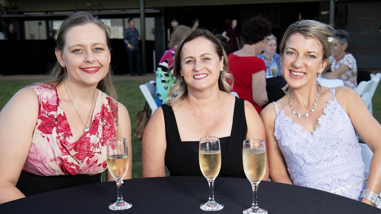 Andrea Rice, Kerrylee Pike and Kate Ilic at the launch of the Darwin Cup Carnival at the Darwin Turf Club. Picture: Keri Megelus