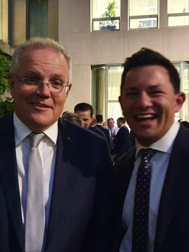 David Lau with former Prime Minister Scott Morrison.