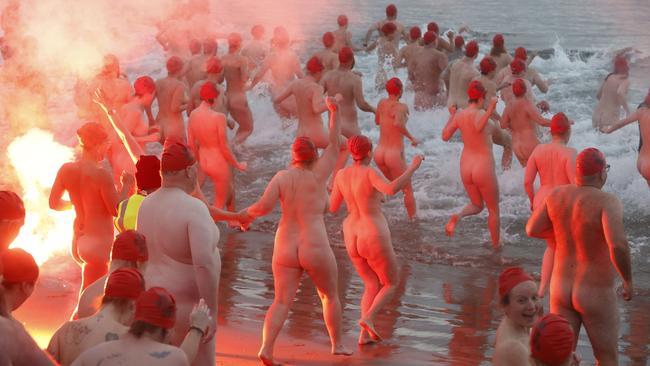 Swimmers will bare it all again for Dark Mofo. Picture: Nikki Davis-Jones