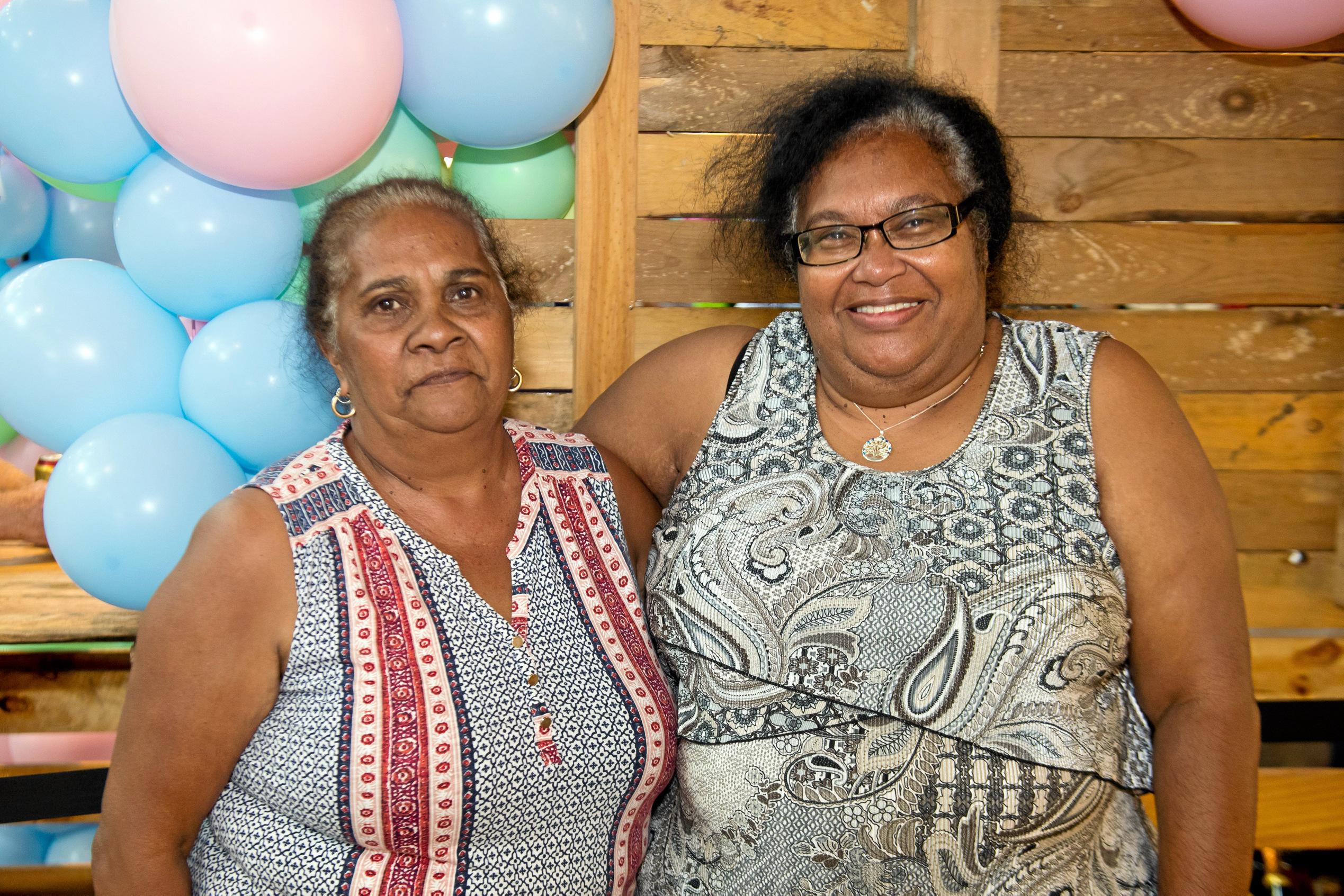 Yuibera elder Pat Corre with Jenny Bickey at the Caneland Central 40th birthday celebrations. Picture: Emma Murray