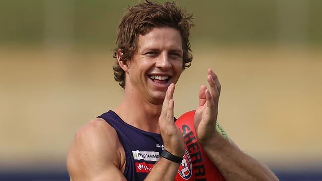 This might have been Nat Fyfe’s reaction after seeing his price in KFC SuperCoach. Picture: Paul Kane/Getty Images