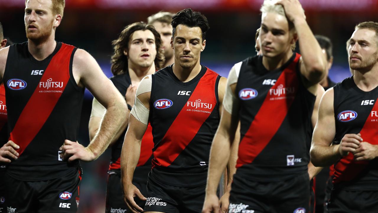 Dylan Shiel was won over by Joe Daniher and other Essendon senior players — and now Daniher might leave himself. Picture: Ryan Pierse