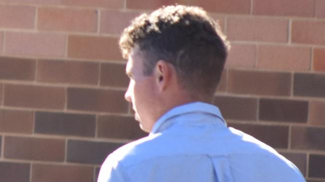 Toowoomba roof plumber site supervisor Benjamin James Clarke fronted Toowoomba Magistrates Court after officers found him urinating on one of their bikes.