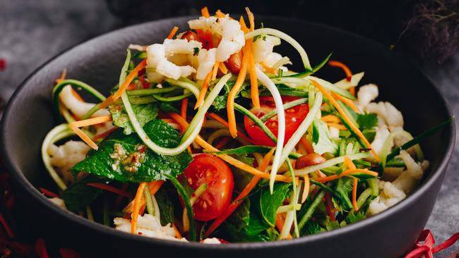 Cuttlefish, green mango salad