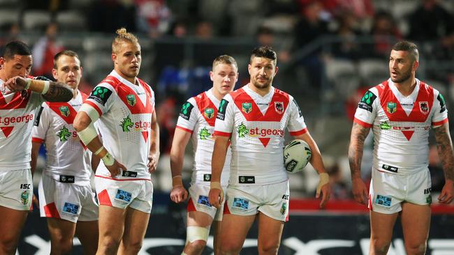 The St George Illawarra Dragons were woeful against the Gold Coast Titans on Friday night. Picture: Mark Evans