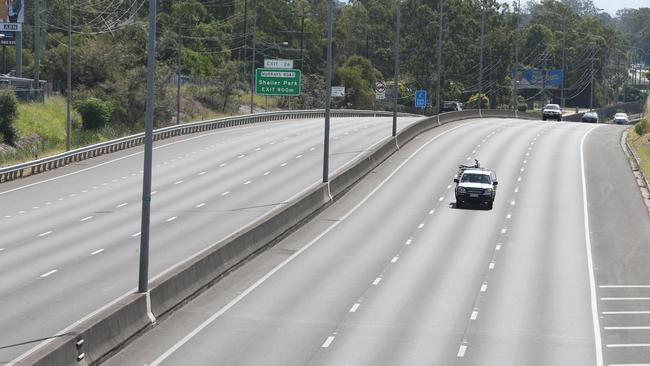 Speeding was up on the M1 where there was no traffic at Loganholme. AAP Image/Richard Gosling