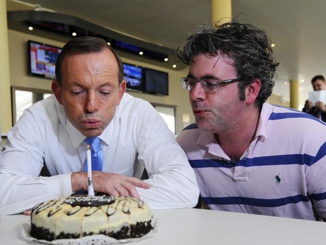 SMH reporter James Massola with Tony Abbott back in 2013.