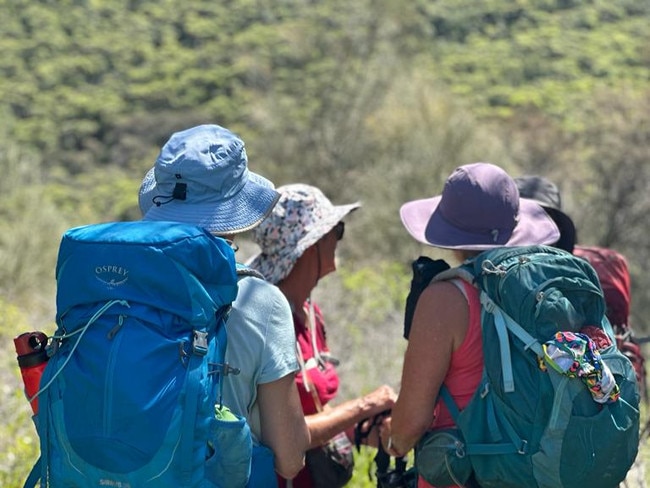 Sonia Wray and HIKEFit group in the Royal National Park. Image Supplied.