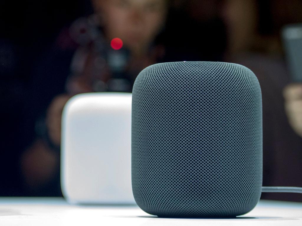 The first HomePod device was announced in 2017. Picture: AFP/Josh Edelson