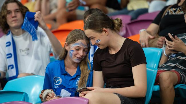 Fans at the 2024 AFL match between Gold Coast Suns and North Melbourne at TIO Stadium. Picture: Pema Tamang Pakhrin