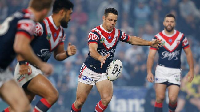 Cooper Cronk led the way for the Roosters against the Sharks. Picture: AAP