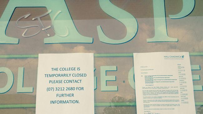 This Aspire college location in St Marys, western Sydney closed this month after its parent company collapsed.