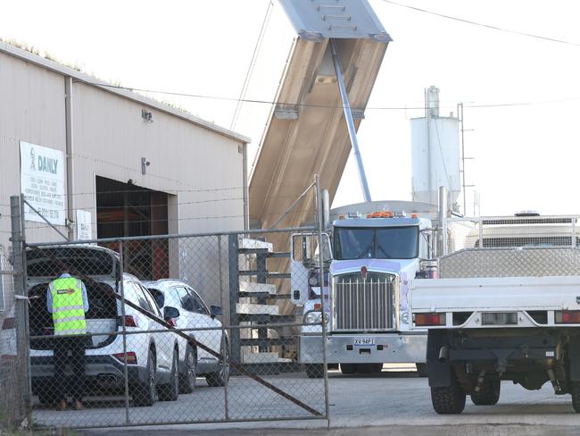 WorkSafe inspectors on the job in Geelong. Picture: Alan Barber